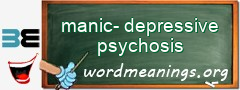 WordMeaning blackboard for manic-depressive psychosis